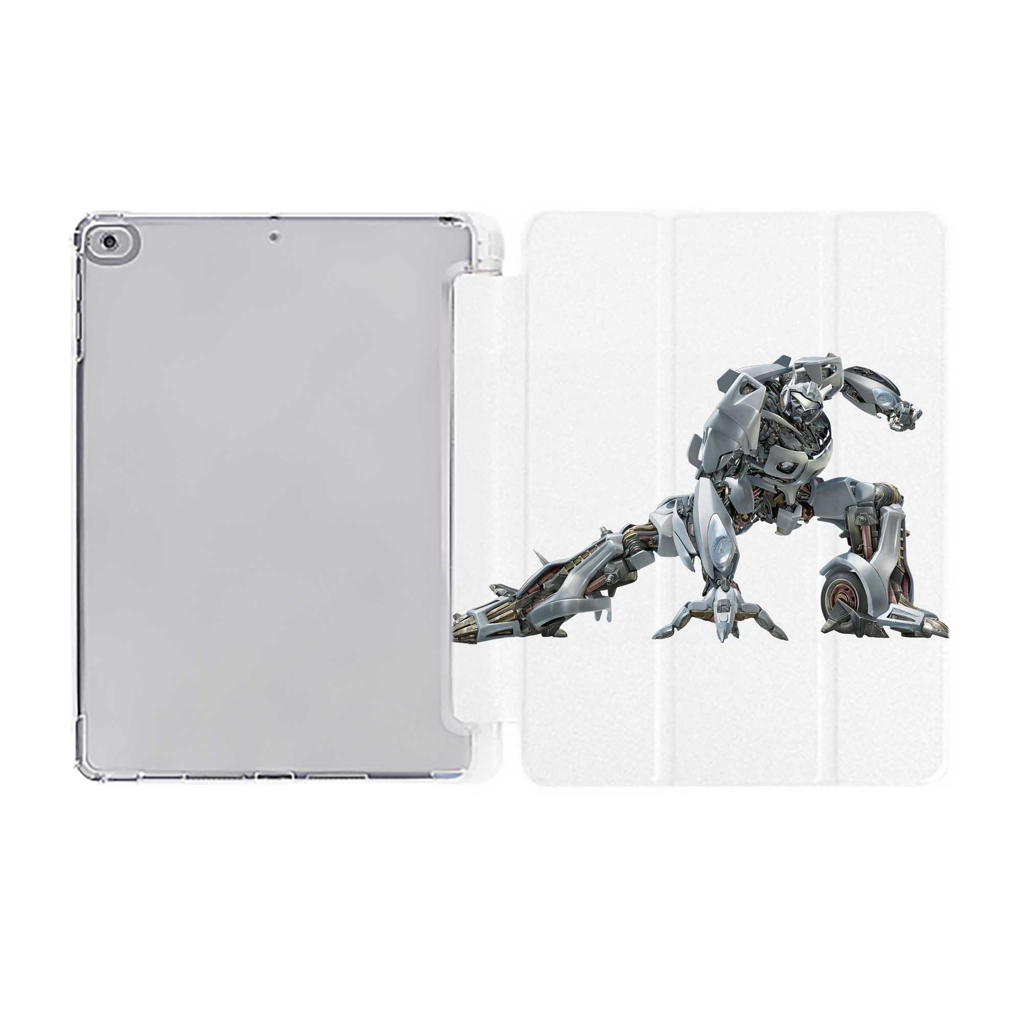 （画像用） Transformers トランスフォーマー IPad ケース ペン収納付き 三つ折りスタンド PUレザー×シリコン 対応機種9.5/10.5/10.9インチ
